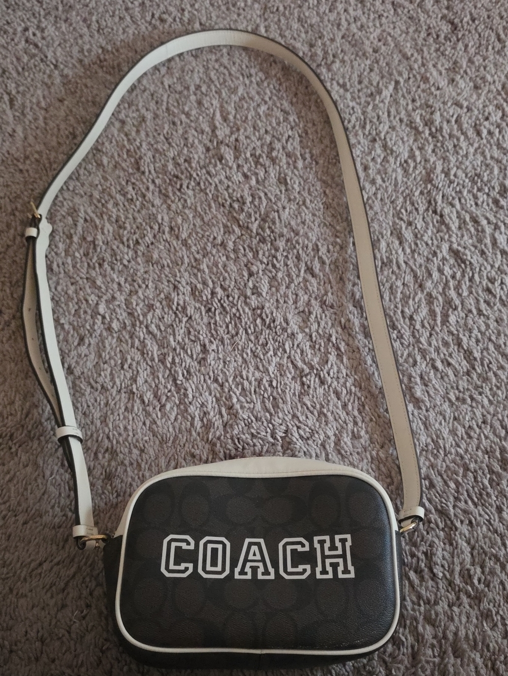 COACH Black Crossbody with White Trim and Logo
